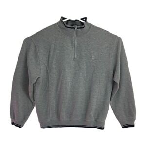 Royal Caribbean 1/4-Zip Sweatshirt Men's Size L Gray Embroidered Logo